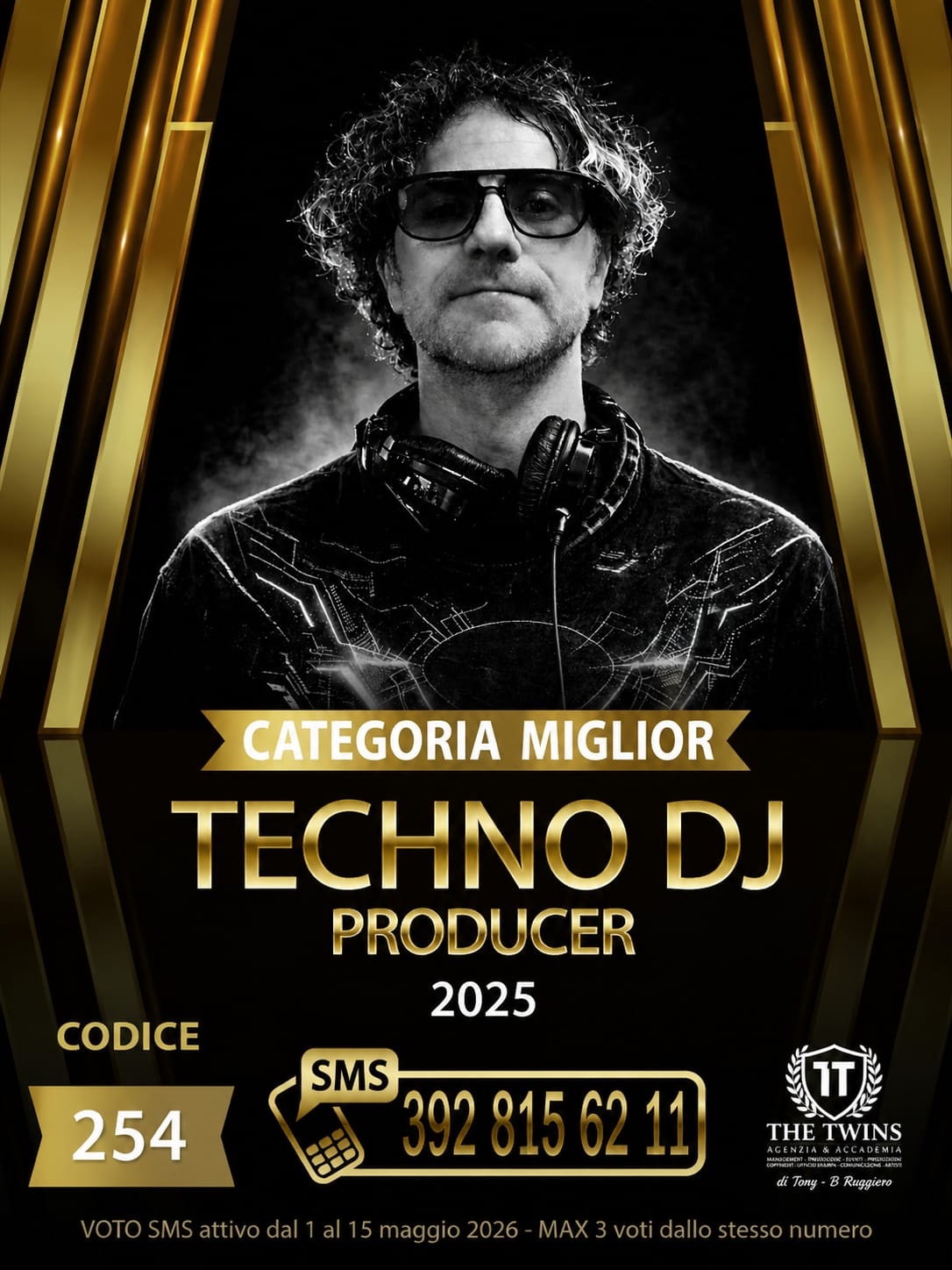 Andrea Lovely — Categoria Miglior Techno DJ Producer 2025 — The Twins